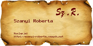 Szanyi Roberta névjegykártya
